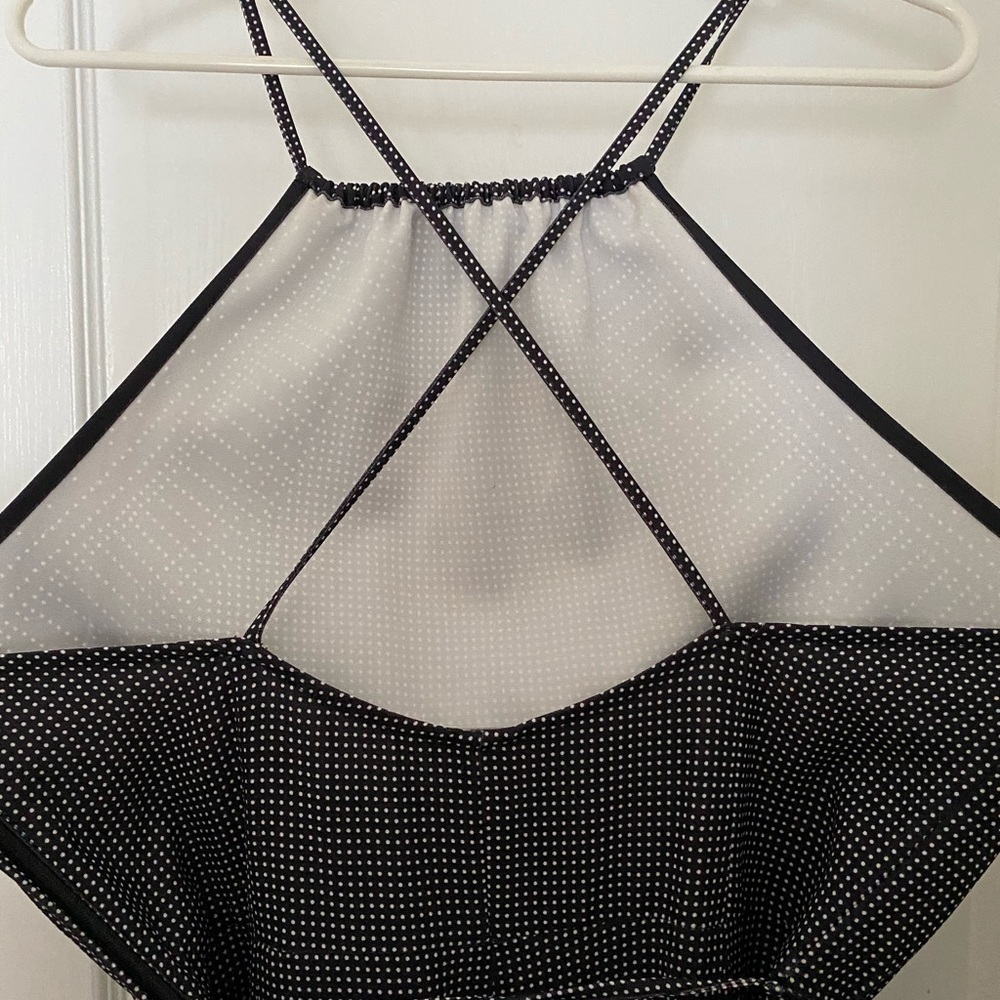 Polka dot halter neck jumpsuit